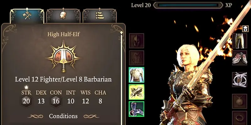 Baldur's Gate 3 Level 20 (Multiclass) Modu