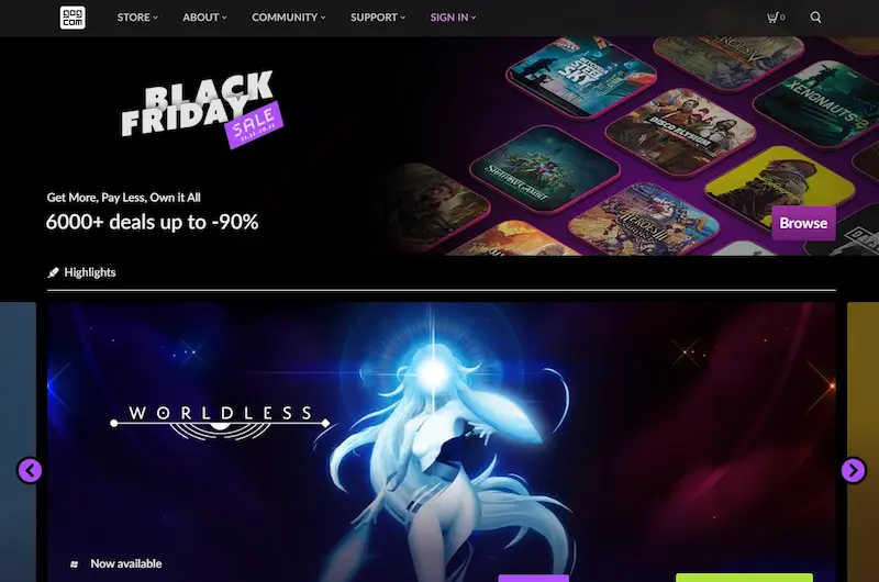 Steam Alternatifi En İyi Platformlar 1 steam alternatifi dijital oyun platformları - gog.com