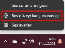 Valorant'ta Ses Gelmeme Sorunu ve Çözüm Yöntemleri 3 windows 11 ses düzeyi karıştıcısı