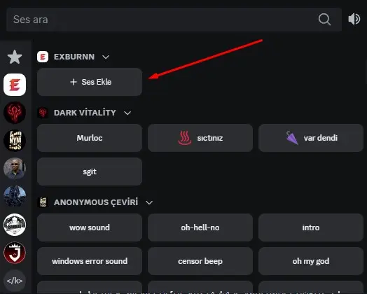discord ses panelin ses ekleme - 1