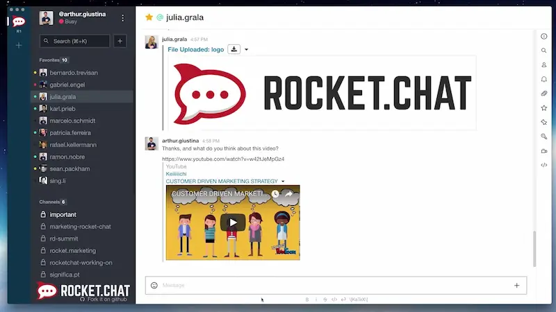 Discord Benzeri Kullanabileceğiniz 14 Uygulama 4 rocket.chat