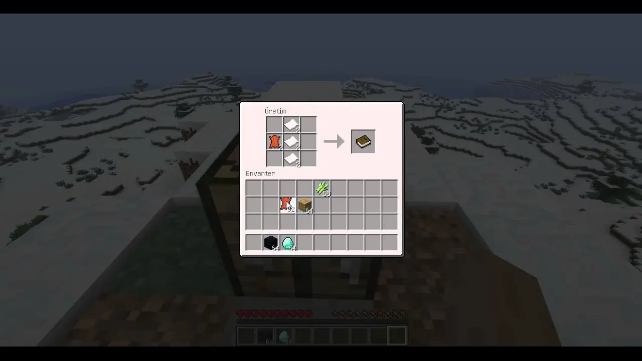 minecraft büyü masası yapımı