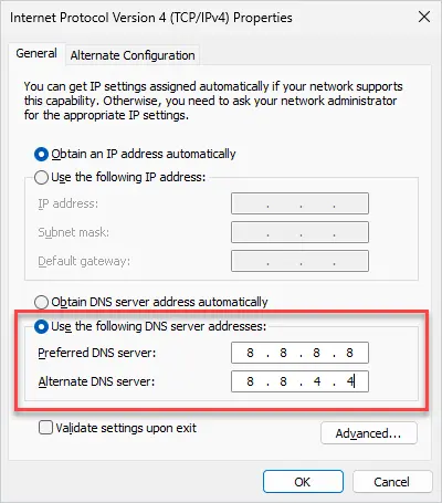 Windows 10 ve 11'de DNS Nasıl Değiştirilir? 5 windows 11 dns adresi değiştirme adım 5 (1)
